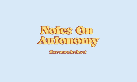 Notes on Autonomy & Anarchism