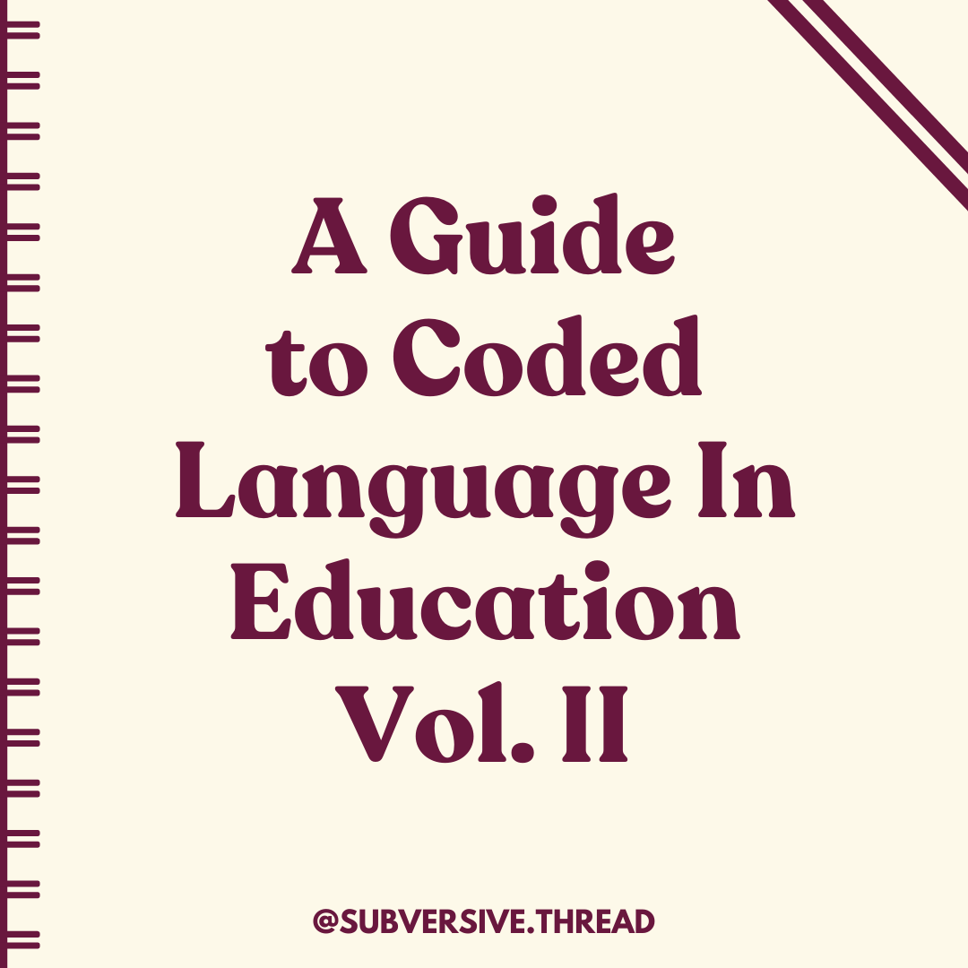 (PDF Download) "A Guide to Coded Language In Education Vol I. & II
